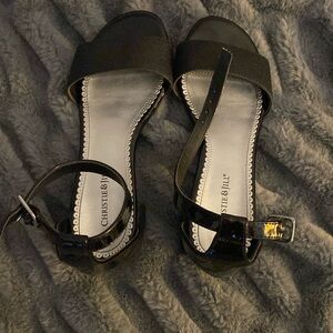 Kid high heels in black sparkly